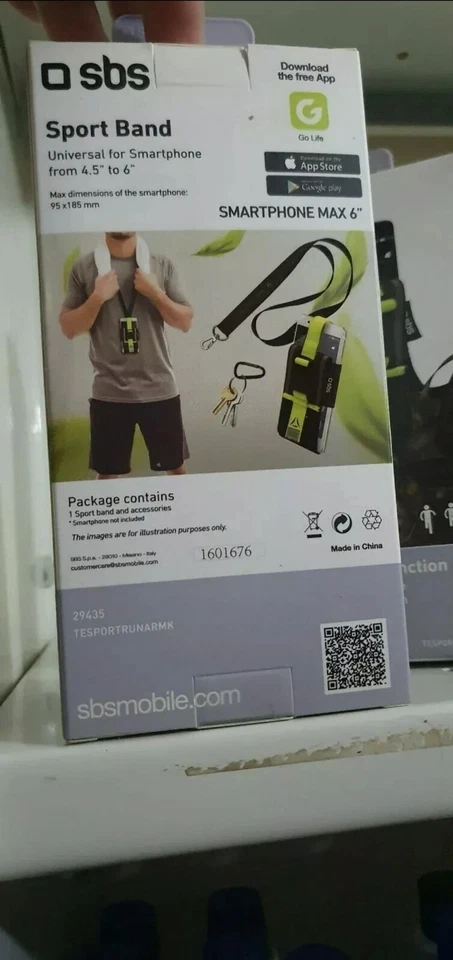 SBS Go Fit Sport Arm Band Universal Smart Phone 4.5"-6" with key clip bnx 2 Bike - Image 3 of 3