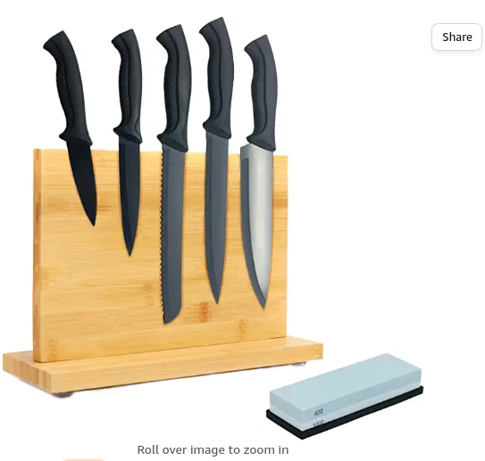 ThelmLawr5 Magnetic Bamboo Knife Block - Image 4 of 4