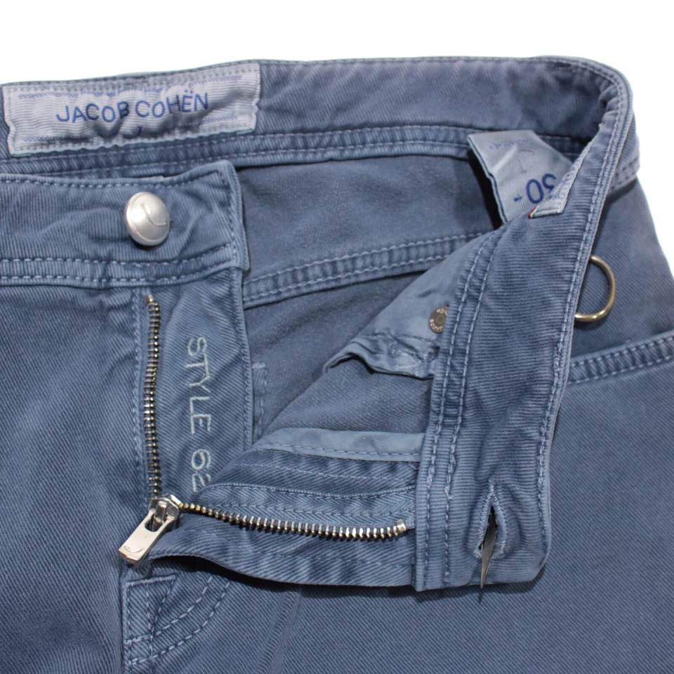 Jacob Cohen NWT 5 Pocket Jean Cut Pants Size 30 US Style 625 Blue Cotton Blend - Image 4 of 4