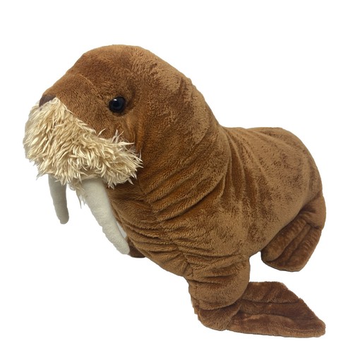 Wild Republic Plush Walrus with Tusks 12” Brown Stuffed Animal Toy