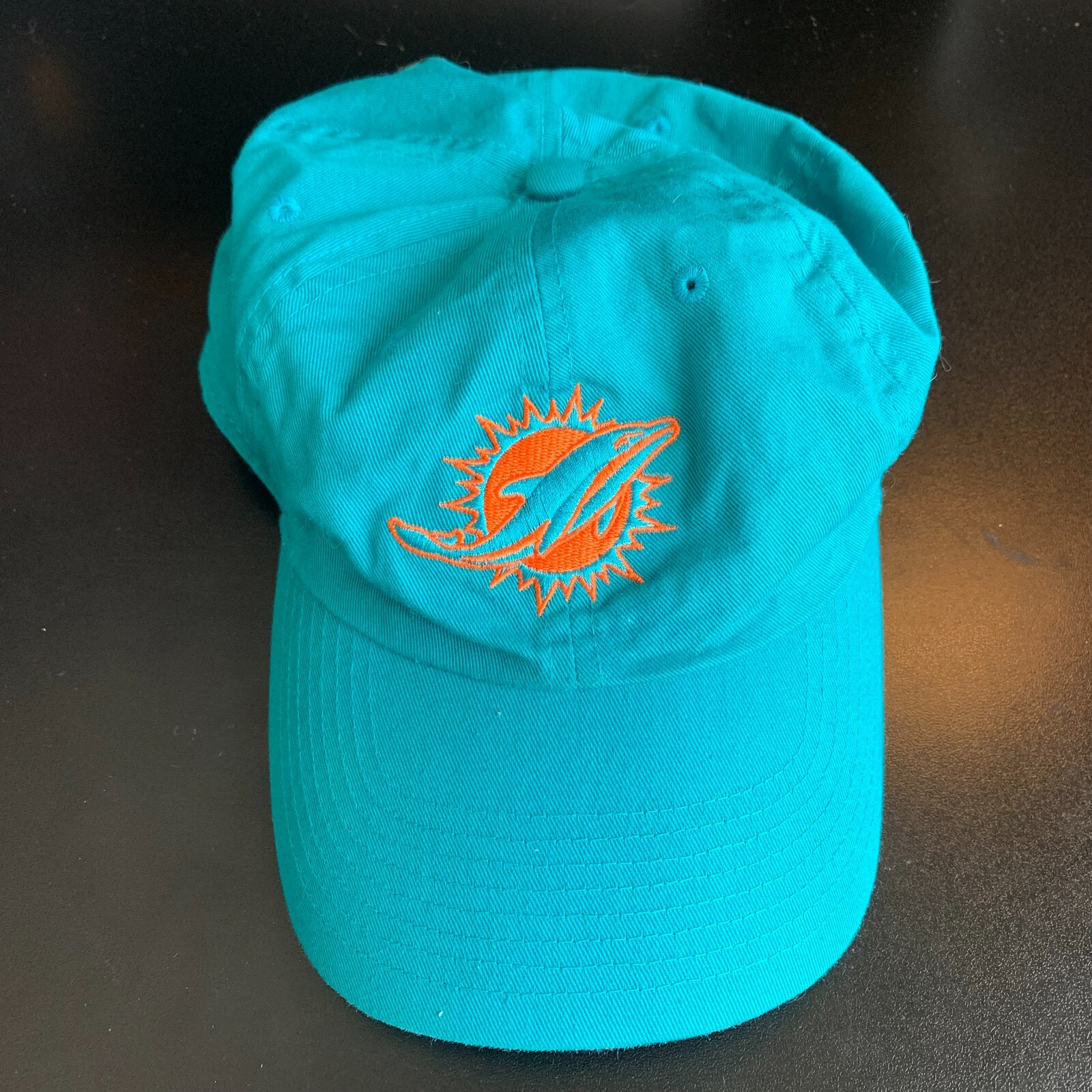 Miami Dolphins Hat Cap Adjustable Strap Teal Fanatics NFL Mens Football Logo