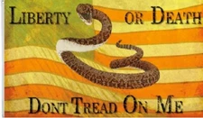 2X3 LIBERTY OR DEATH GADSDEN DON'T TREAD ON ME VINTAGE HISTORIC FLAG BANNER 100D
