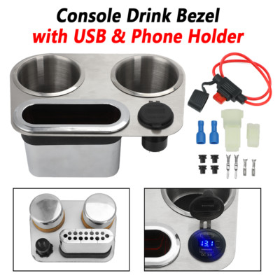 Console Drink Bezel USB & Phone Cup Holder For Pontiac Firebird Chevrolet Camaro
