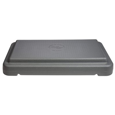The Step Made in USA 4 Inch Stackable Aerobic Exercise Platform Grey with Non...