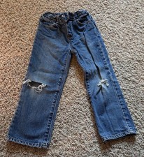 The Children  s Place Distressed Blue Jeans Straight Leg Boys Size 4T