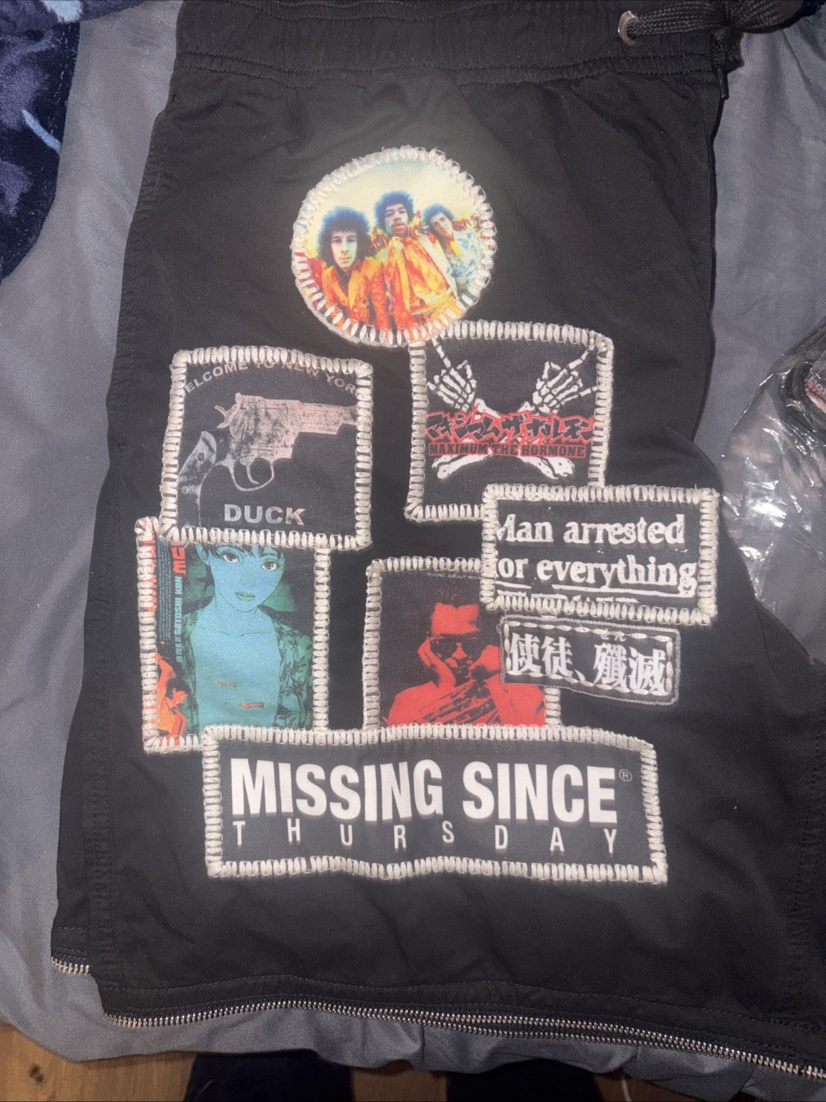 Missing Since Thursday Patchwork Shorts Men’s Lar… - image 2