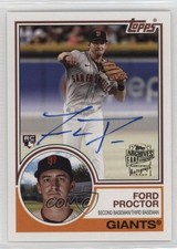 2023 Topps Archives 1983 Fan Favorite Auto Ford Proctor #83FF-FP Auto 04cw