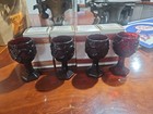 4 NIB Avon 1876 Cape Cod Red Glass Wine Goblets 4 1/2” set of 4-Bayberry Frag — photo 6