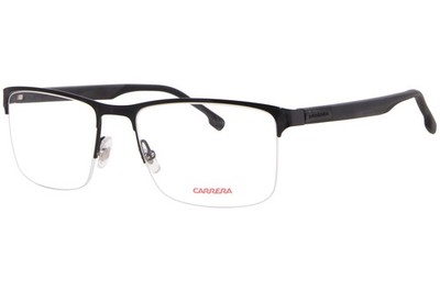 Carrera 8870 807 Eyeglasses Men's Black Semi Rim Rectangle Shape 55mm