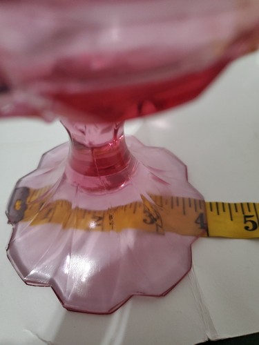 Fenton Kerzenhalter rosa/lila Standfuß Vintage Dekor Mcm - Bild 7 von 7