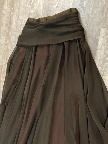 Vintage Union-Made Tulle Skirt | Caramel & Brown Double Layer | Scovill Zipper