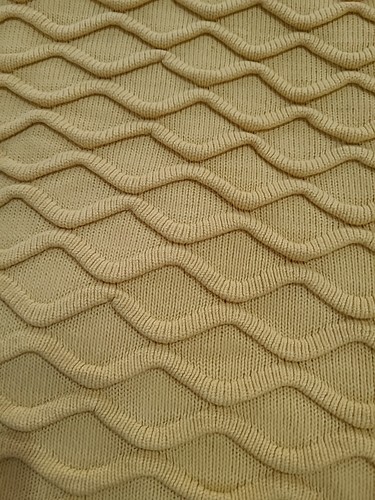Nicole Miller Oversized Yellow Knit Throw Blanket Crochet 106002 - Picture 2 of 4