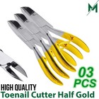 Small Toe Nail  Gold Clippers For Thick Nails Heavy Duty Stainless Professional