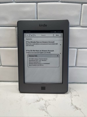 Amazon Kindle Touch (4th Gen.) D01200 - 4GB - Wi-Fi - 6'' eReader - Works! Read!