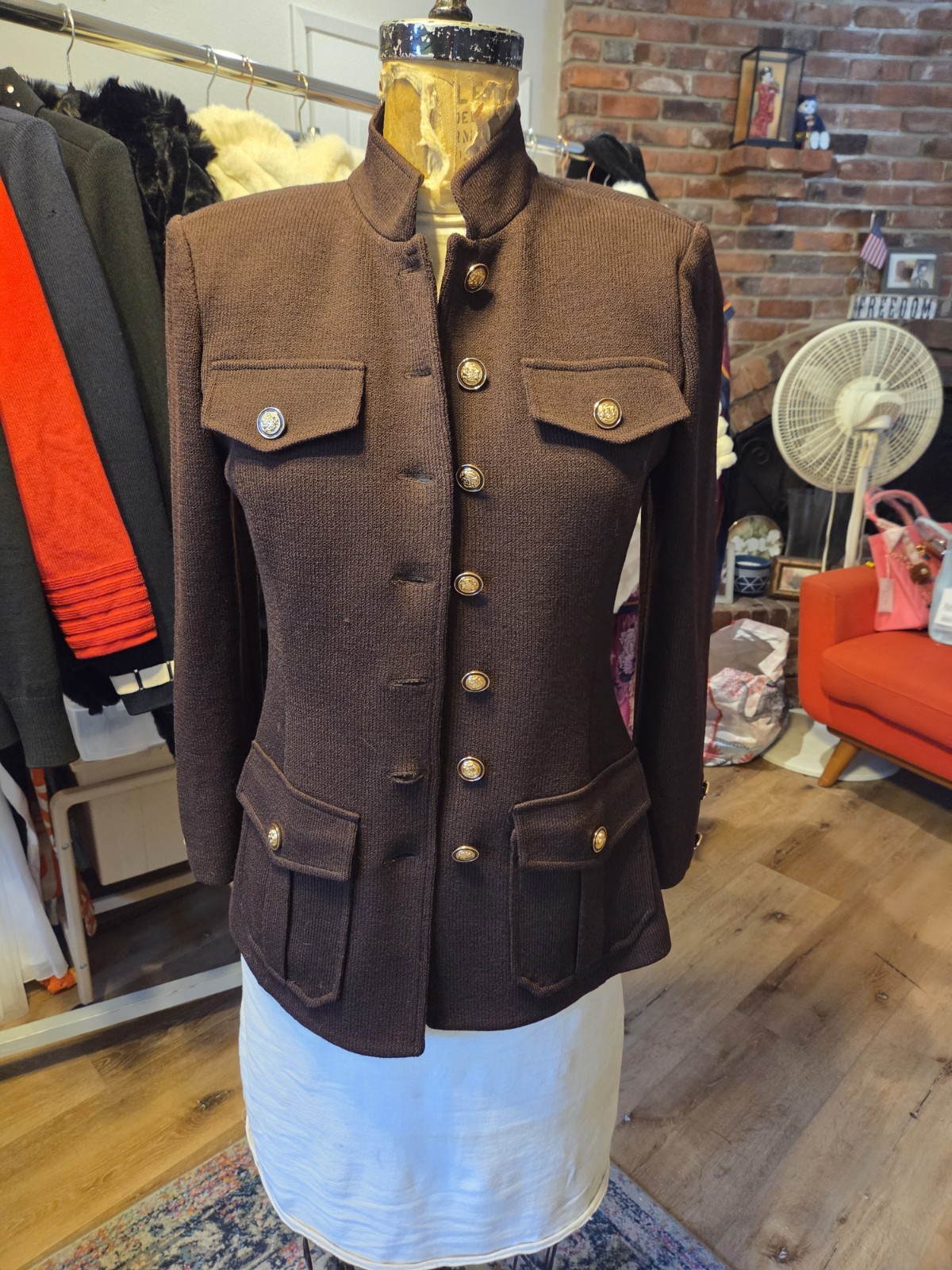 St. John Brown Jacket Size 4 - image 1