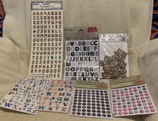 528 Pc Mixed Lot LETTERS NUMBERS Crafting / Scrapbook Stickers - NEW