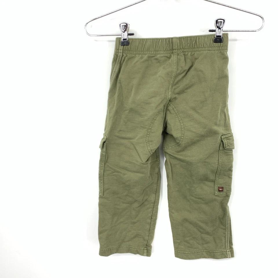 Pantalones deportivos Tea Collection para niños talla 4 verde cargo pierna recta Foto 4 de 4
