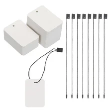 Price Tags and Hang Tag String Clothing Tag, 2"x1.4" White 100 Set