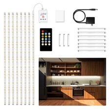 8 Pcs Under Cabinet Lighting Kit, Bright Under Cabinet Lights, Flexible Led