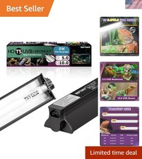 T5 HO UVB Lighting Combo Kit, 8W Reptile Light Fixture with Fluorescent Light...