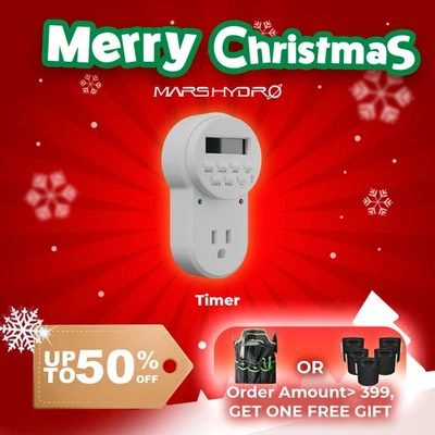 Mars Hydro 7-Day Programmable Digital Timer for Home Use Indoor Grow Light