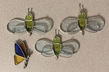 VTG Stained Glass Suncatcher Lot - 3 Bumblebees  1 Butterfly Window Art