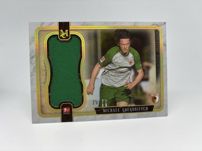 2018-2019 Topps Museum Bundesliga - Gregoritsch / Augsburg Jumbo Relic /50 Gold