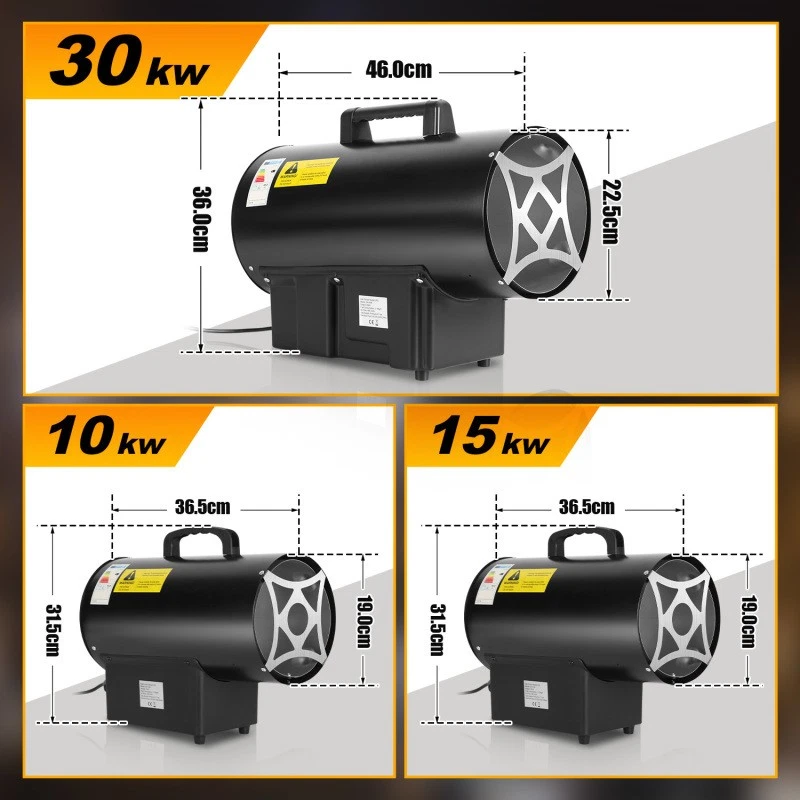 10-30KW Gasheizgebläse Gasheizer Heizgebläse Heizkanone Gas-Direktheizer - Bild 2 von 4