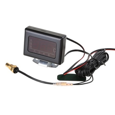 Digital Auto Lkw Kühlwasser Temperaturanzeige Thermometer + 10mm Sensor 12/24V