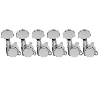 Musiclily Pro Chrome 6 Inline Sealed Locking Guitar Tuning Pegs Machine Head Set
