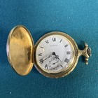 La Cloche Full Hunter Pocket Watch Yellow Gold Roman Numerals Vintage Retro — photo 3