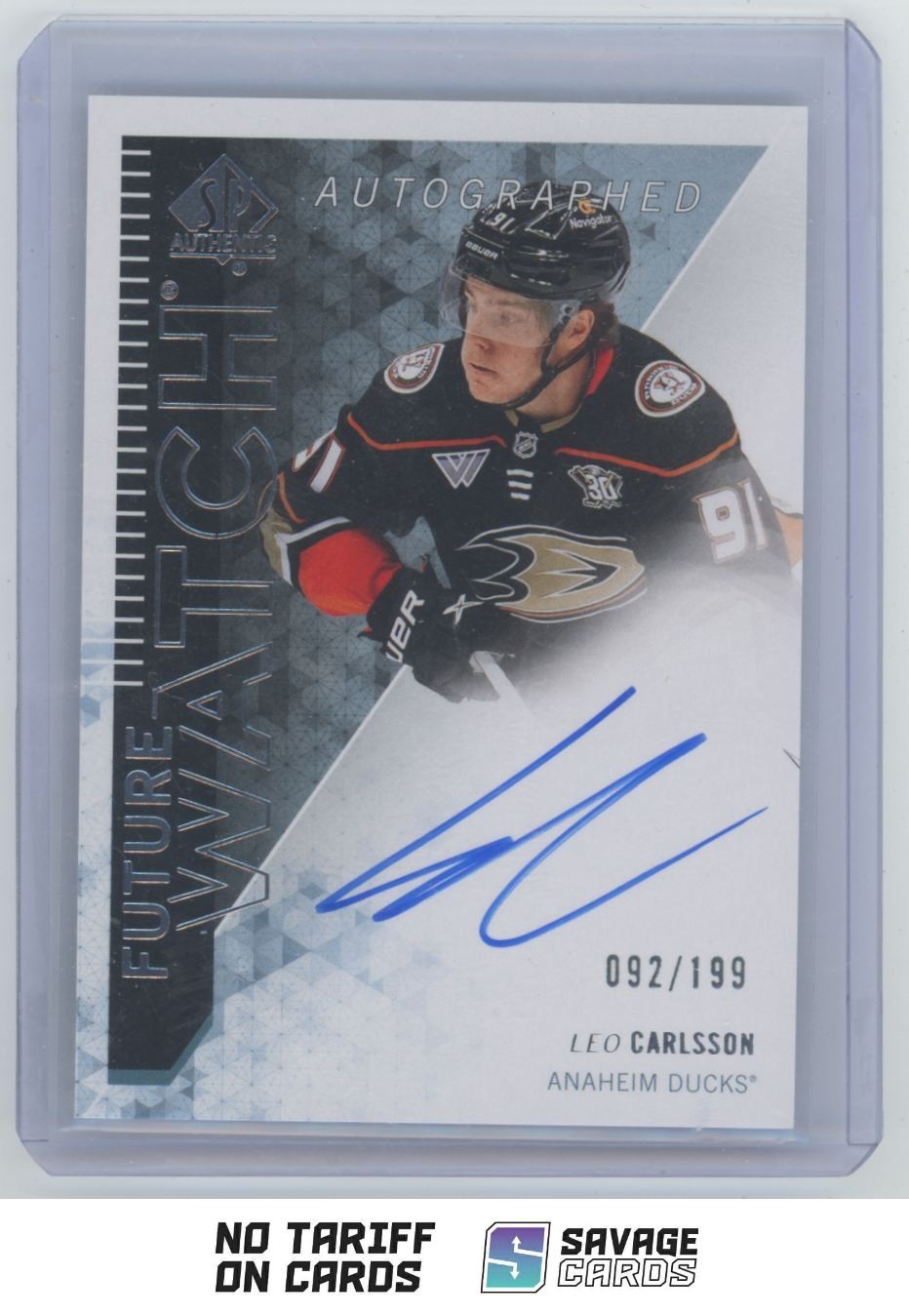 SP Carlsson Anaheim Watch 2023-24 Leo /199 #RFWA-CA Future Authentic Retro Auto - vintagewatches.pk