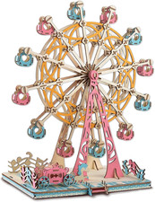 Wooden Ferris Wheel 3D Wooden Puzzle Wooden Building Kit for Birthday Present