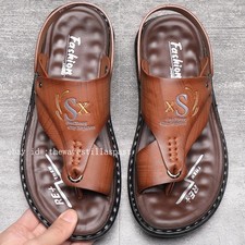 Men Summer Slippers Casual Shoes Sandals Flip Flop Flats Outdoor Beach Footwear