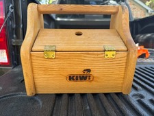 Vintage wood ShoeShine Kit with Contents KIWI