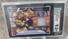 2022 Topps Tribute Manny Machado Stamp Relic /50 BGS 9.5