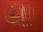 LOT OF 21 PIECE GOLD TONE JEWELRY - PLAY JEWELRY