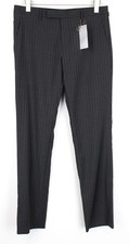 Richmond Men's Wool Trousers 48 Gray Striped Pattern Formal Classic Look