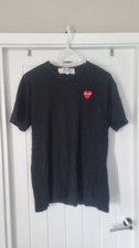 Comme des Garcons Men's Play T-Shirt Size XL Black