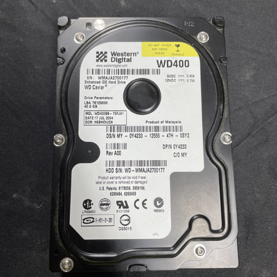 Western Digital Caviar WD400BB-75FRA0 Internal 40-pin IDE ATA-100 HDD 40GB 3,5 