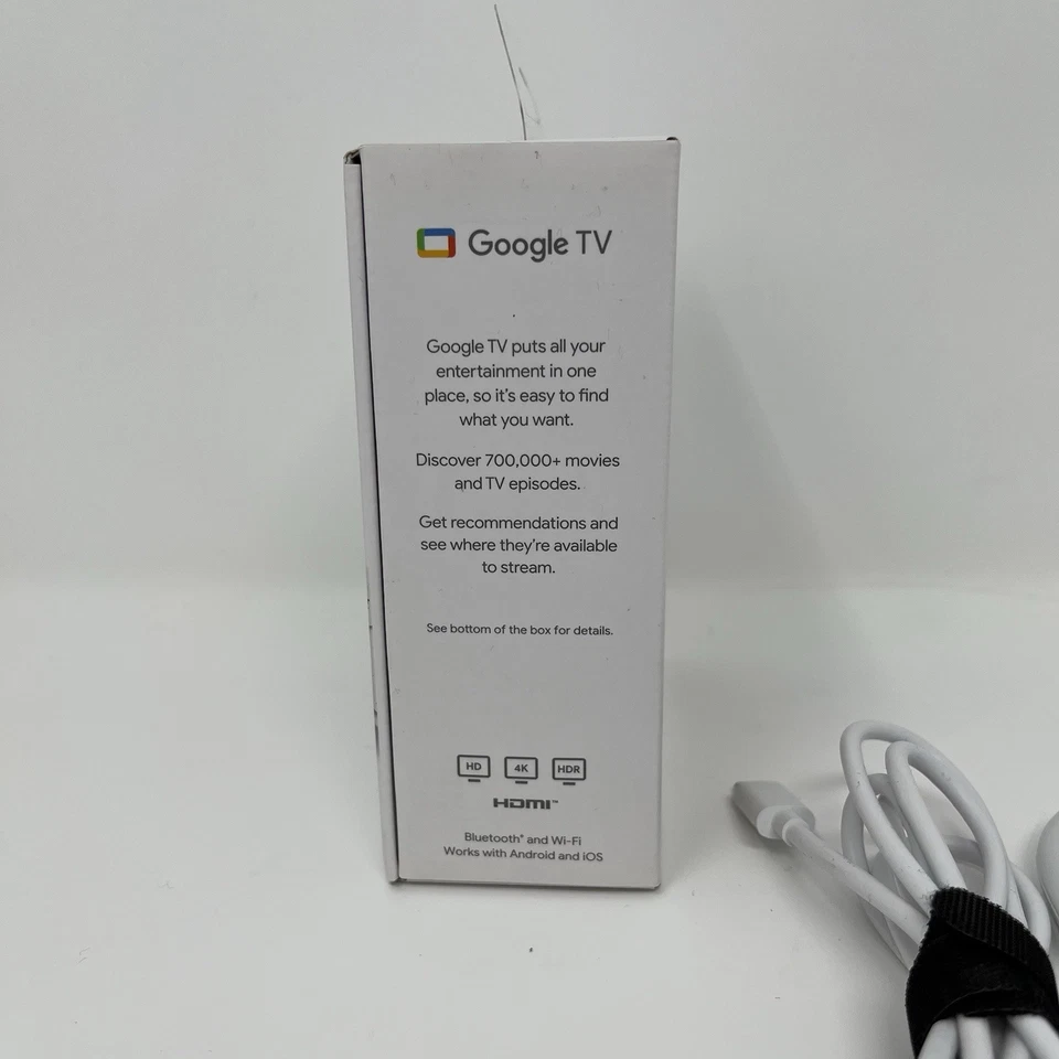 Google Chromecast with Google TV 4K Snow GA01919-US (Model GZRNL) - Image 4 of 4