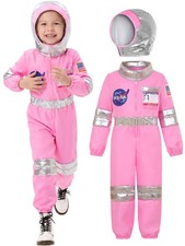 Astronaut Costume for Space Suit for Girls with Helmet for Cosplay Career Day...
