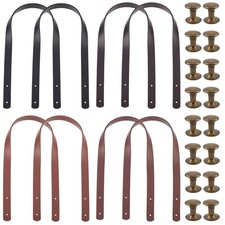 8PCS 4 Colors 23.6 Inch PU Leather Purse Straps Handbag Handle Belt with Rive...