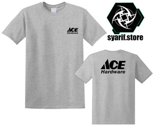 T-Shirt Uomo ACE Hardware Nero 100% Cotone - Taglie Dalla S Alla 5XL - SYARIFBAY