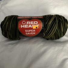 Red Heart Super Saver Camouflage Multi Yarn Worsted Weight 5 oz 244 Yds