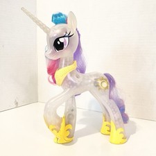 MLP My Little Pony 2017 Princess Celestia Light Up Glitter Glow 9" NO WINGS