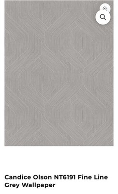 NEW Candice Olson Wallpaper NT6191 Grey/Taupe White Abstract 60.8 SQ FT
