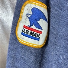 USPS mail carrier Brooksfield vintage Heather Blue Cardigan 36” H1