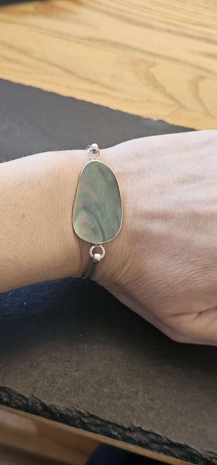 Sterling Silver And Abalone Shell Bracelet