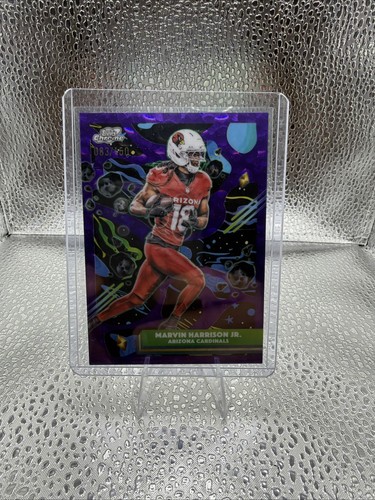 2025 Topps Cosmic Chrome Marvin Harrison Jr. Purple Nebula Refractor #/150